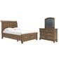 Ashley Feddinger 3-Piece Queen Storage Bedroom Set in Chestnut Brown, , large
