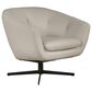 Superb Leather Leather Swivel Chair in Oslo Pebble, , large