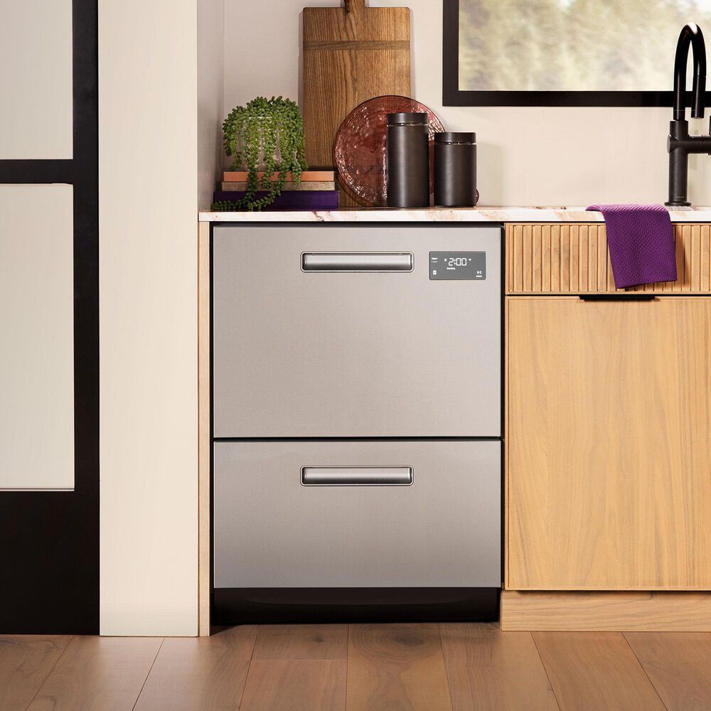GE Profile 24&quot; Dishwasher Double Drawer in Stainless Steel, , large