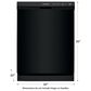 Frigidaire 24" Energy Star Built-In Dishwasher in Black, , large
