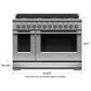 Fisher & Paykel 48" Freestanding Liquid Propan Gas Range with 8 Burners in Stainless Steel, , large
