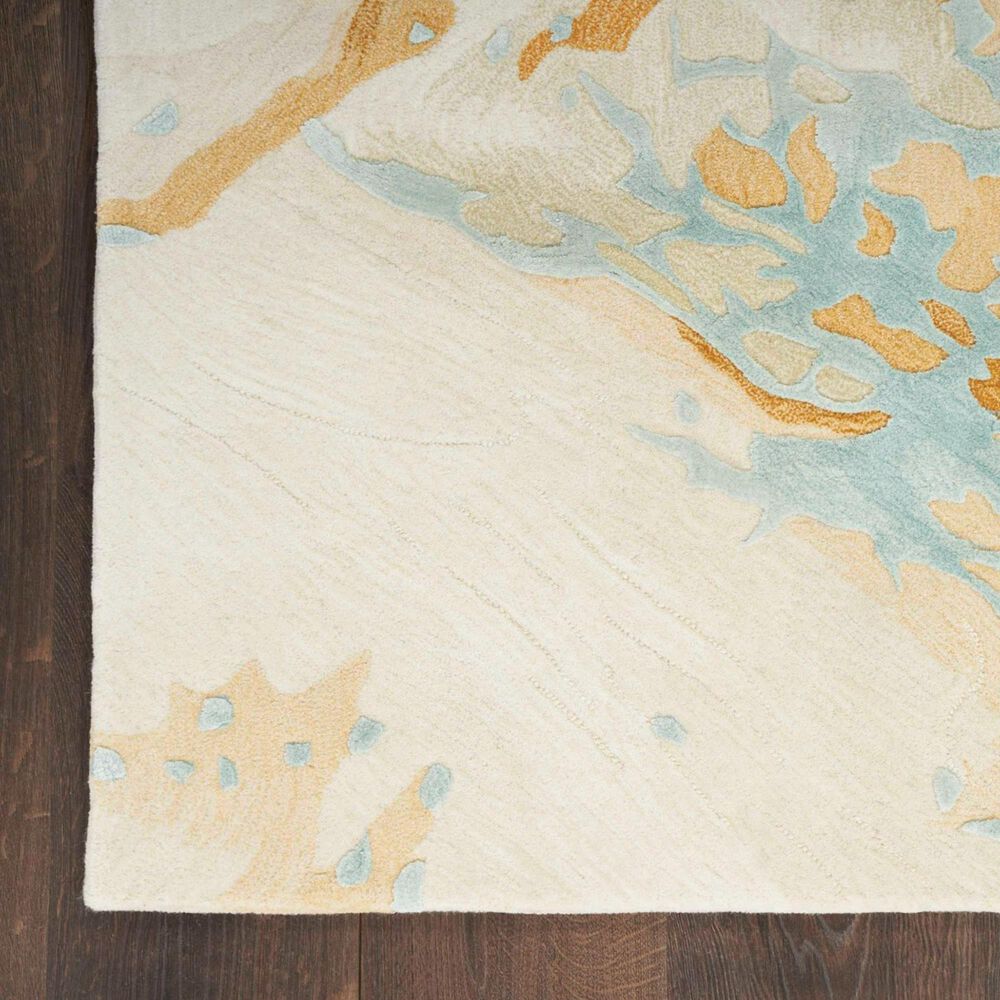 Nourison Prismatic 3&#39;9&quot; x 5&#39;9&quot; Sand and Blue Area Rug, , large