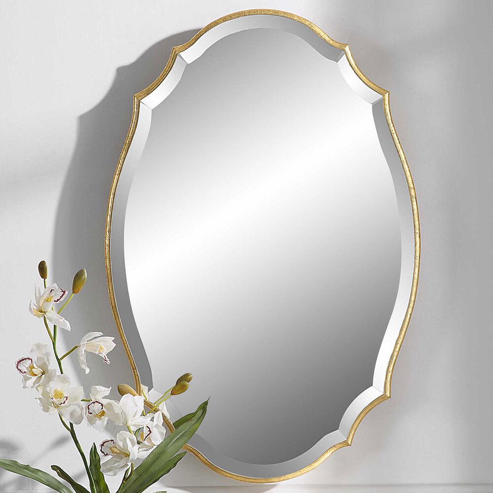 Salt &amp; Light Beveled Wall Mirror in Gold, , large