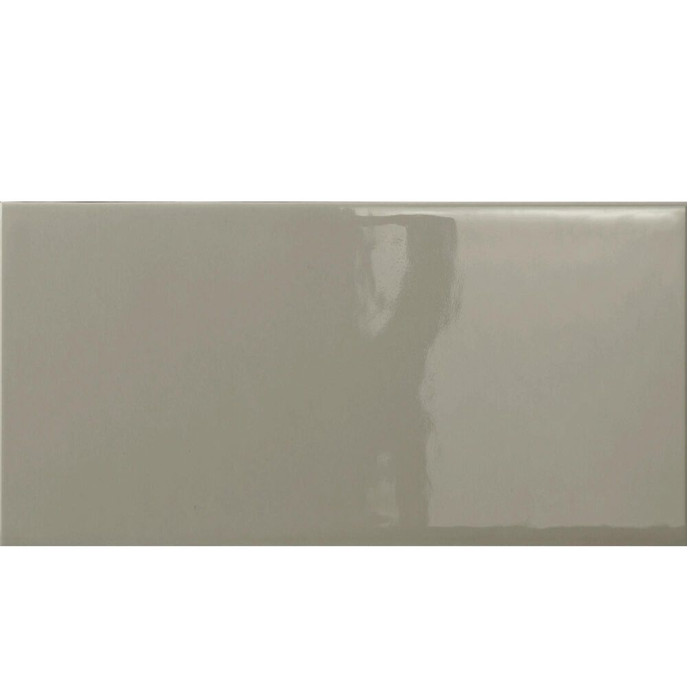 Emser Catch Taupe 3&quot; x 6&quot; Glossy Subway Ceramic Wall Tile, , large