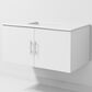 Lexora Home Geneva 36" Single Bathroom Vanity in Glossy White with 2 cm White Quartz Top and Rectangular Sink, , large