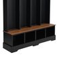HOMLUX 8-Hook Hall Tree with Entryway Bench in Black and Walnut, , large