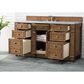 James Martin Vanities Bristol 60" Single Bathroom Vanity in Saddle Brown with 3 cm Carrara White Marble Top and Rectangular Sink, , large