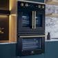 Forno Asti 30" Double Electric Wall Oven with Upper French Door in Black, , large