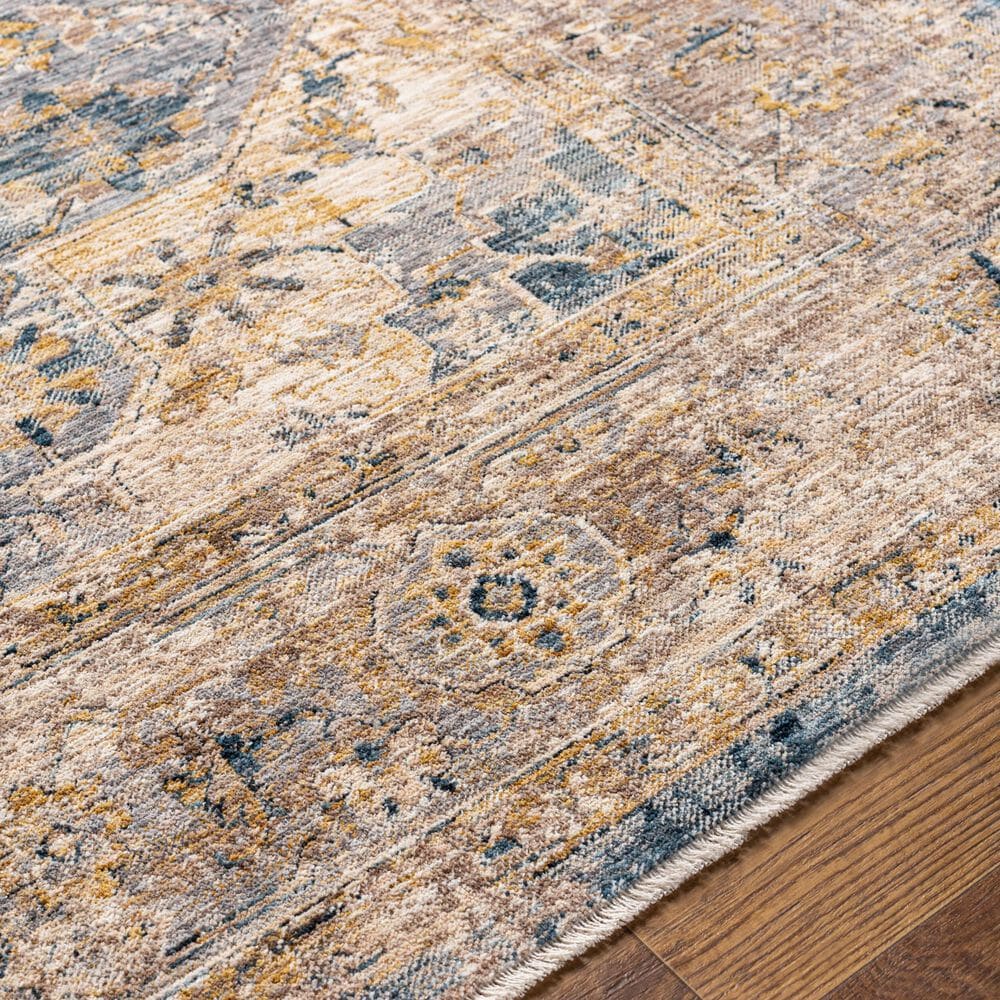 Surya Aspendos 2&#39; x 2&#39;11&quot; Ivory, Tan, Black, Light Gray and Deep Teal Area Rug, , large