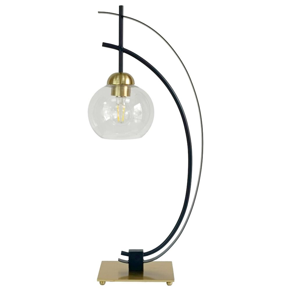Classy Art Wholesalers Eclipse Aura Table Lamp in Black and Gold, , large