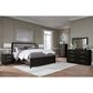 Ashley Maeling 4 Piece King Panel Bedroom Set in Matte Black, , large