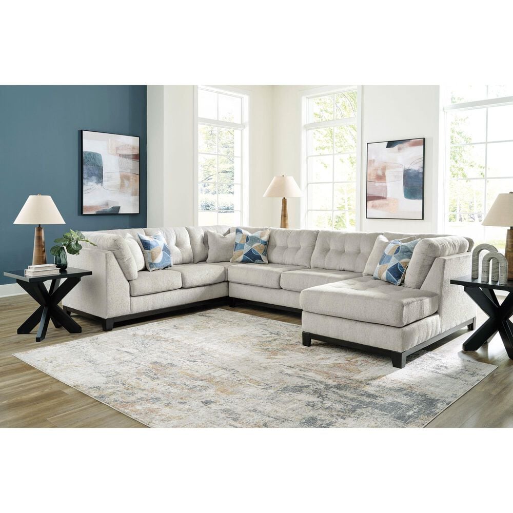Ashley 3-Piece Right Facing Sectional with Chaise in Stone, , large