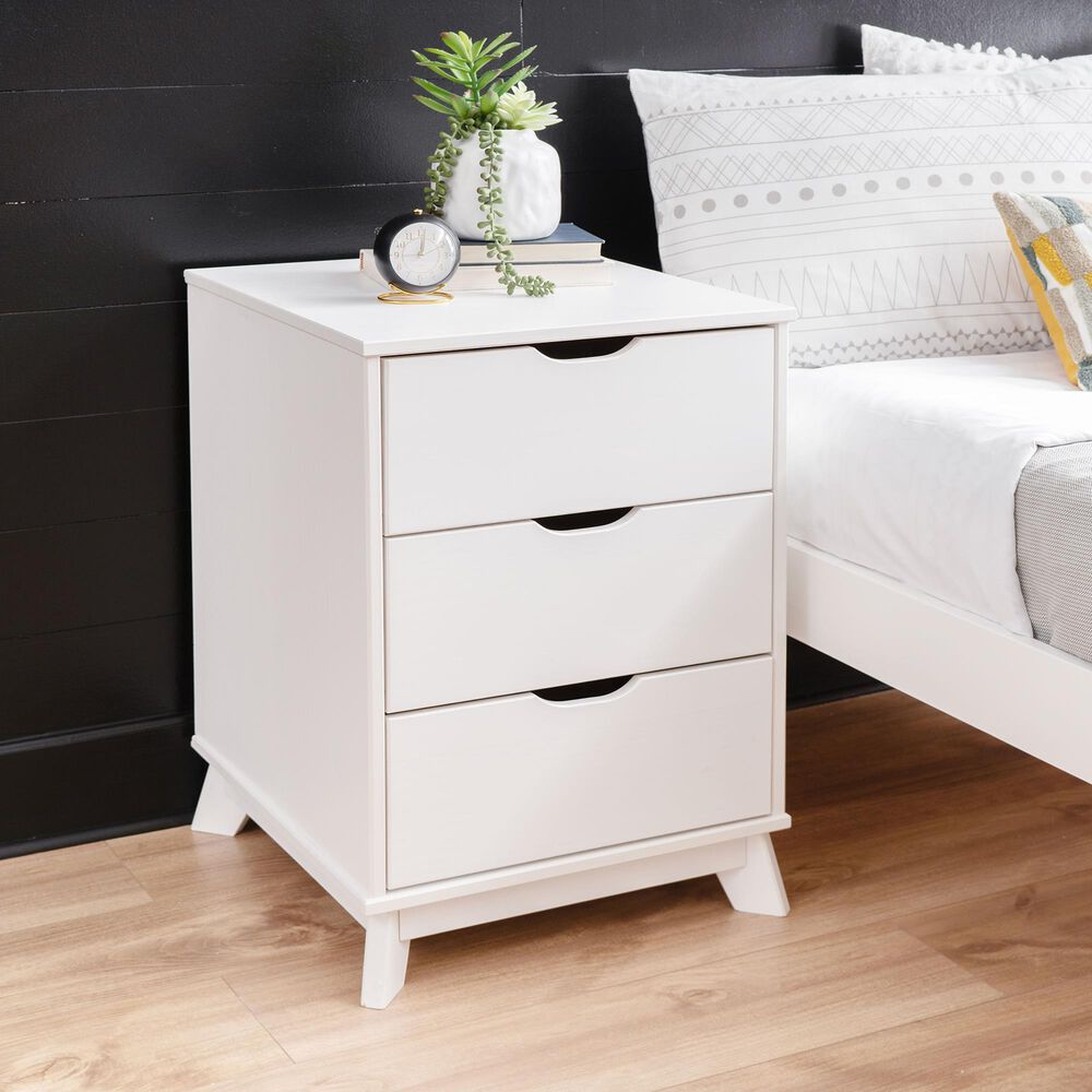 Linon Home Decor Polly 3-Drawer Nightstand in White, , large