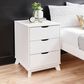 Linon Home Decor Polly 3-Drawer Nightstand in White, , large