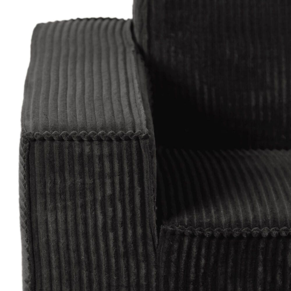 Furniture of America Facil 2-Piece Modular Track Arm Loveseat in Black, , large