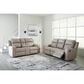 Ashley Lavenhorne Manual Reclining Sofa and Loveseat Set in Pebble, , large
