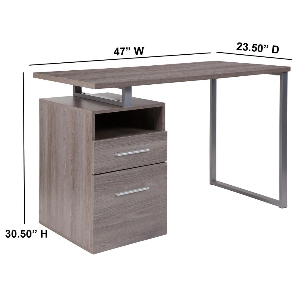 Flash Furniture Harwood Desk in Brown, , large