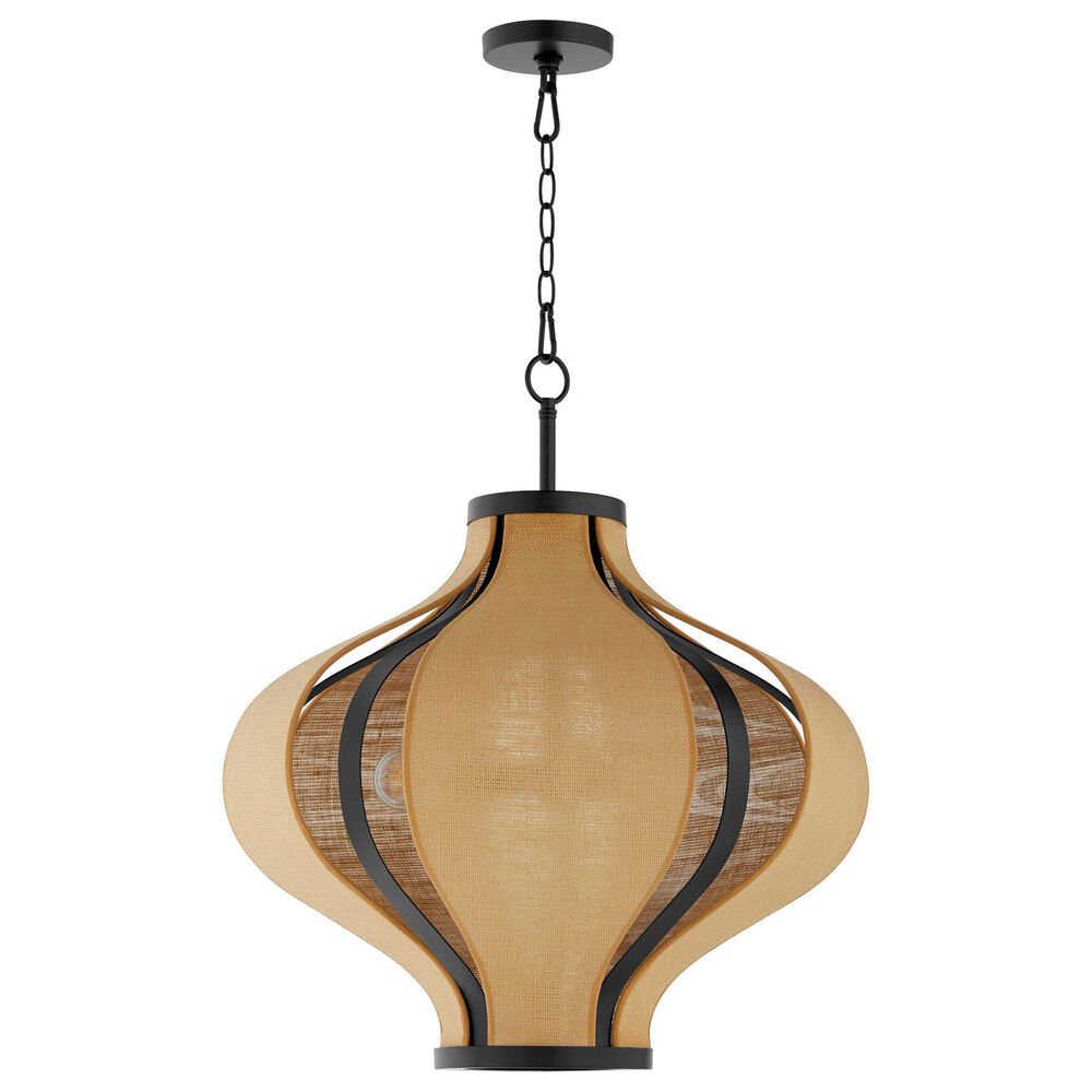 Quorum Monroe 3-Light Pendant in Matte Black, , large