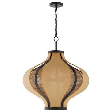 Quorum Monroe 3-Light Pendant in Matte Black, , large