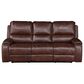 Crystal City Keily Manual Reclining Sofa with Dropdown Table in Brown, , large