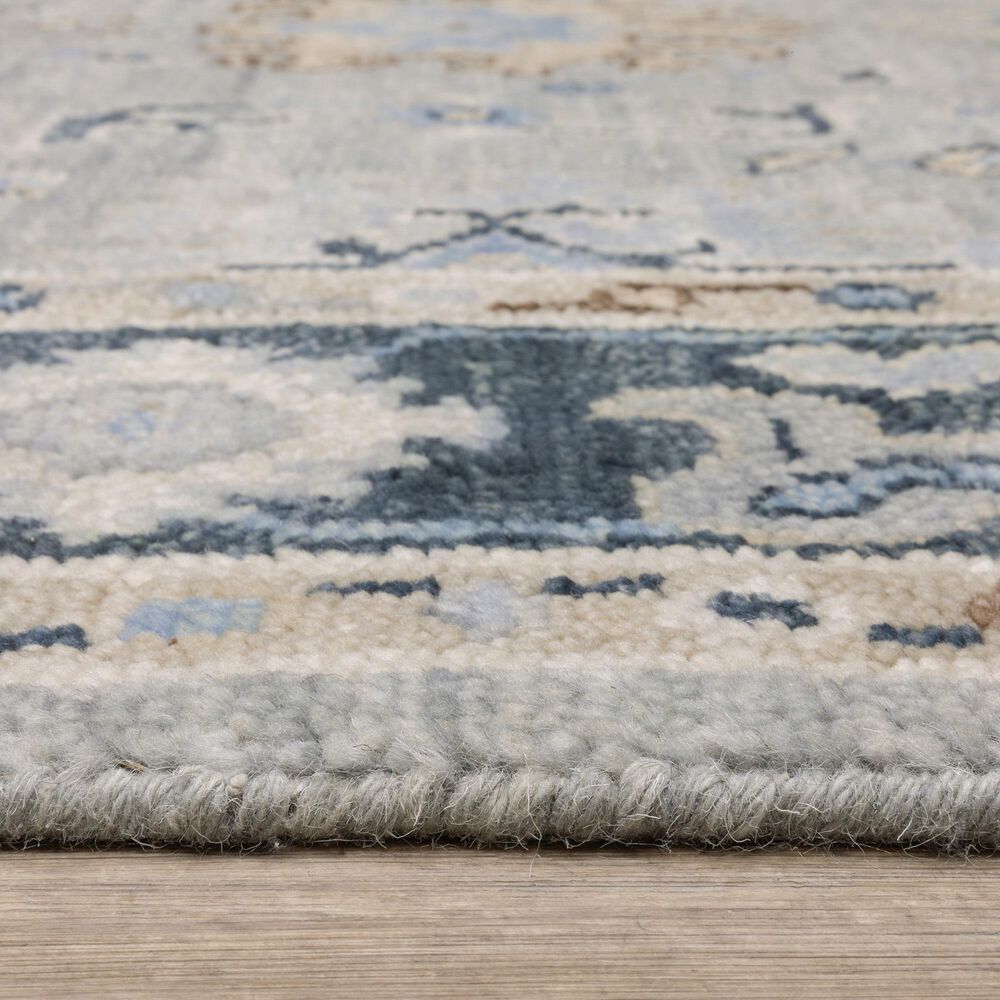 Oriental Weavers Majorca MAJ05 Grey and Blue 6&#39; x 9&#39; Area Rug, , large