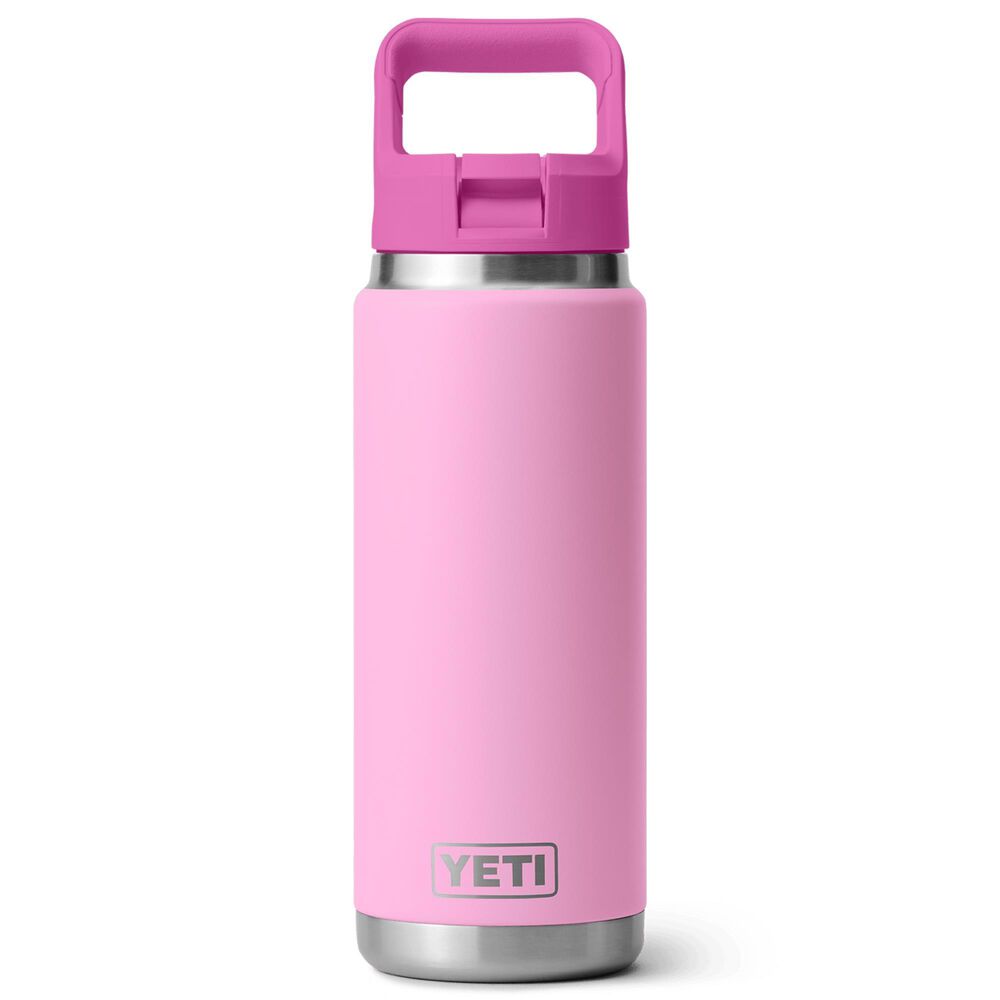 YETI Rambler 26 Oz Water Bottle with Color-Blocked Straw Cap in Power Pink and Wildflower, , large