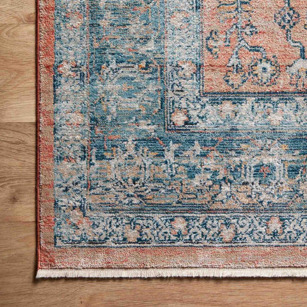 Magnolia Home Elise ELI-01 6&#39;7&quot; x 9&#39;9&quot; Coral and Blue Area Rug, , large