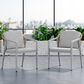 Hearth and Haven Wicker Rattan Woven Patio Dining Chair in Gray (Set of 2), , large