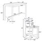 HOMLUX 5-Piece Patio Bar Set with 52" Rectangular Mocha Table in Beige, , large