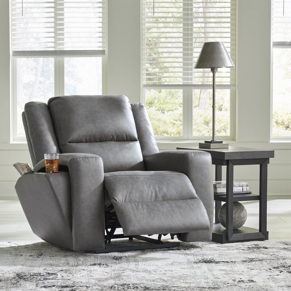 Ashley Brixworth Manual Zero Wall Recliner in Slate, , large