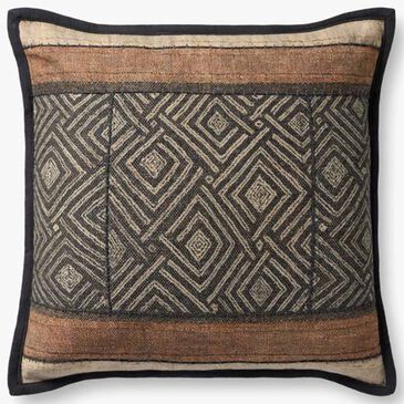 Loloi 18" Square Throw Pillow in Black and Multicolor, , large
