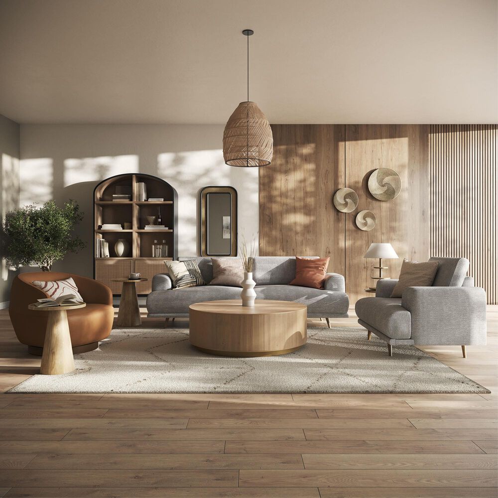 37B Kalla Coffee Table in Natural and Brushed Gold, , large
