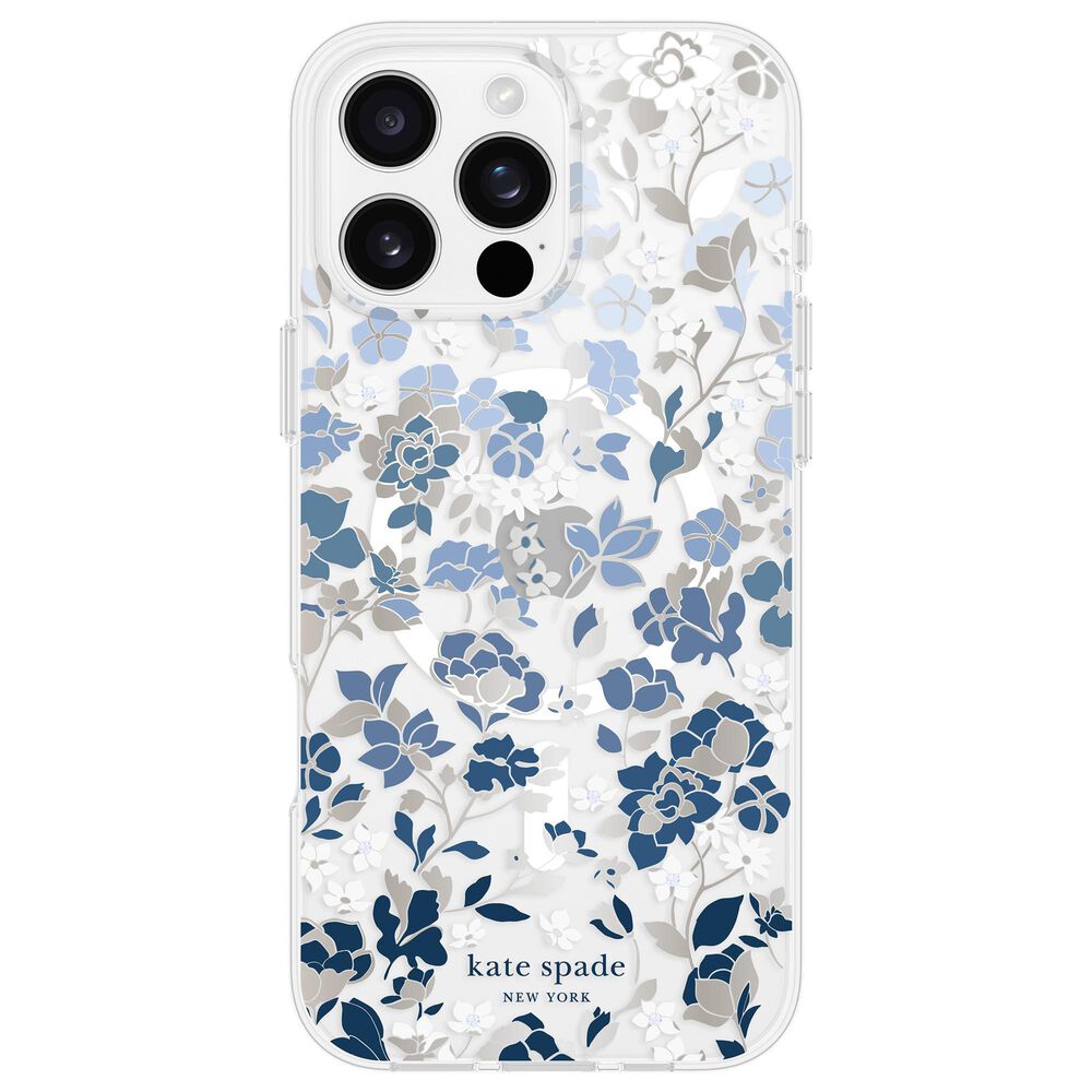 Kate Spade Protective MagSafe Case for Apple iPhone 16 Pro Max in Flowerbed Blue, , large
