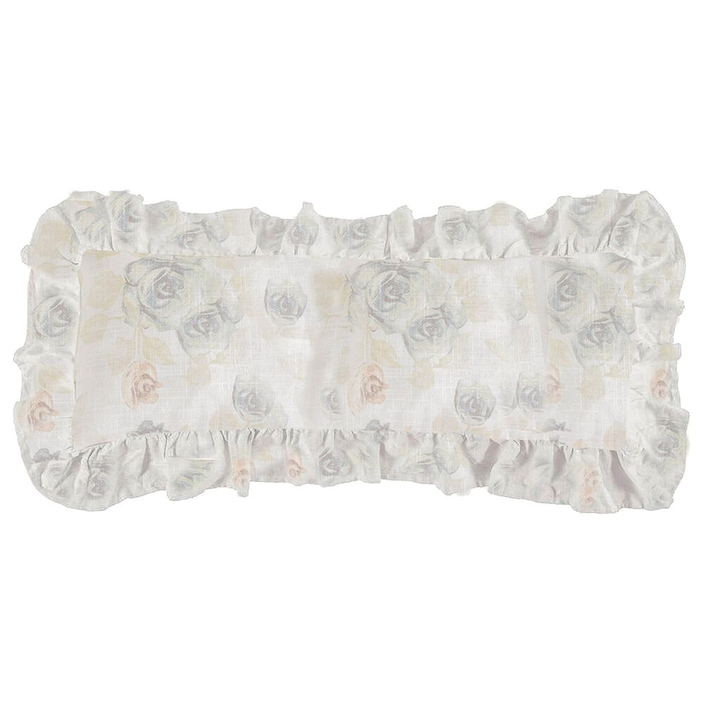 HiEnd Accents Rosaline 14" x 36" Lumbar Pillow in White, , large