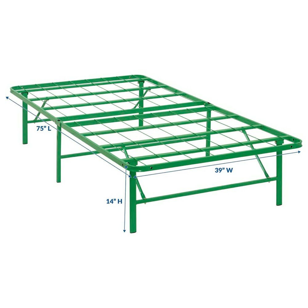 Modway Horizon Platform Twin Bed Frame in Green, , large