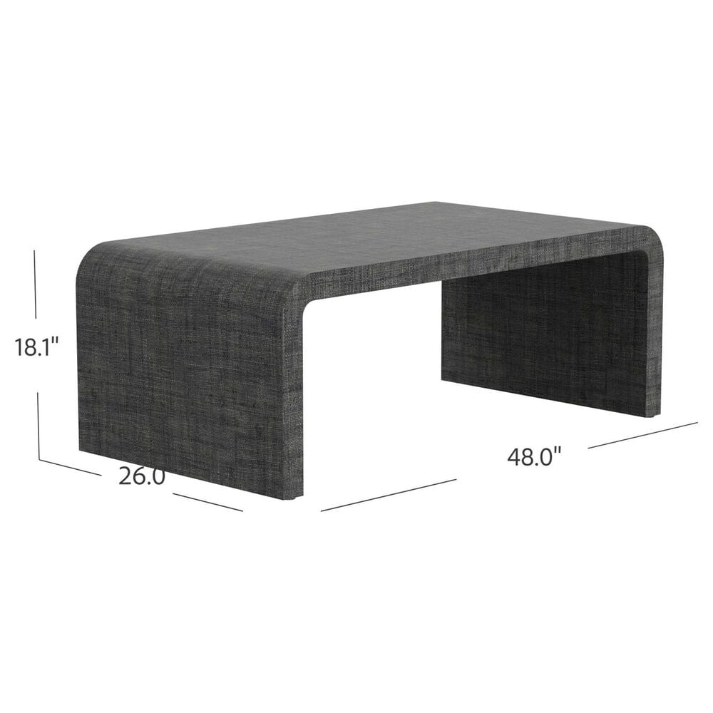 Butler Chatham Rectangular Coffee Table in Charcoal Raffia, , large