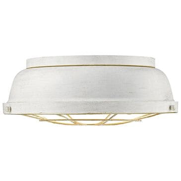 Golden Lighting Bartlett Flush Mount in French White, , large