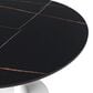 Leisuremod Leisuremod Bristol 35 round dining table White base with Black Sintered stone Top, , large