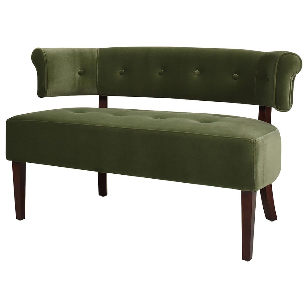 Jennifer Taylor Home Jared Settee in Olive Green Nebraska Furniture Mart