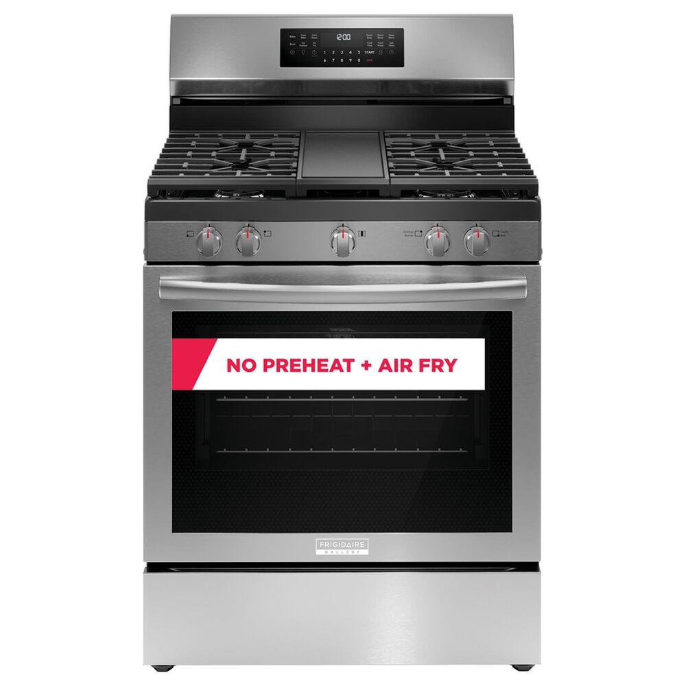 Frigidaire Gallery 2-Piece Kitchen Package with 30&quot; Gas Range with No Preheat and 1.9 Cu. Ft. Over-The-Range Microwave in Stainless Steel, , large