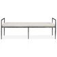 Furniture of America Lalia Metal Padded Upholstered Bench in Gun Metal, , large