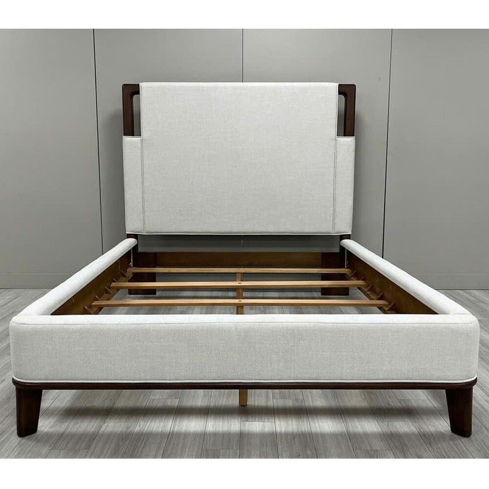 Riverside Furniture Delia King Upholstered Bed in Nouveau Walnut, , large