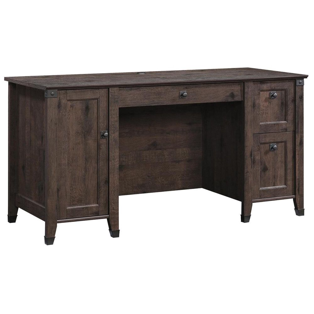 Sauder Carson Forge Computer Desk in Coffee Oak, , large