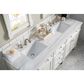 James Martin Vanities Brittany 72" Double Bathroom Vanity in Bright White with 3 cm Arctic Fall Solid Surface Top and Rectangle Sinks, , large