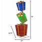 The Gerson Company 72" Tall Electric 3-Stacked Lighted Christmas Presents in Multicolor, , large