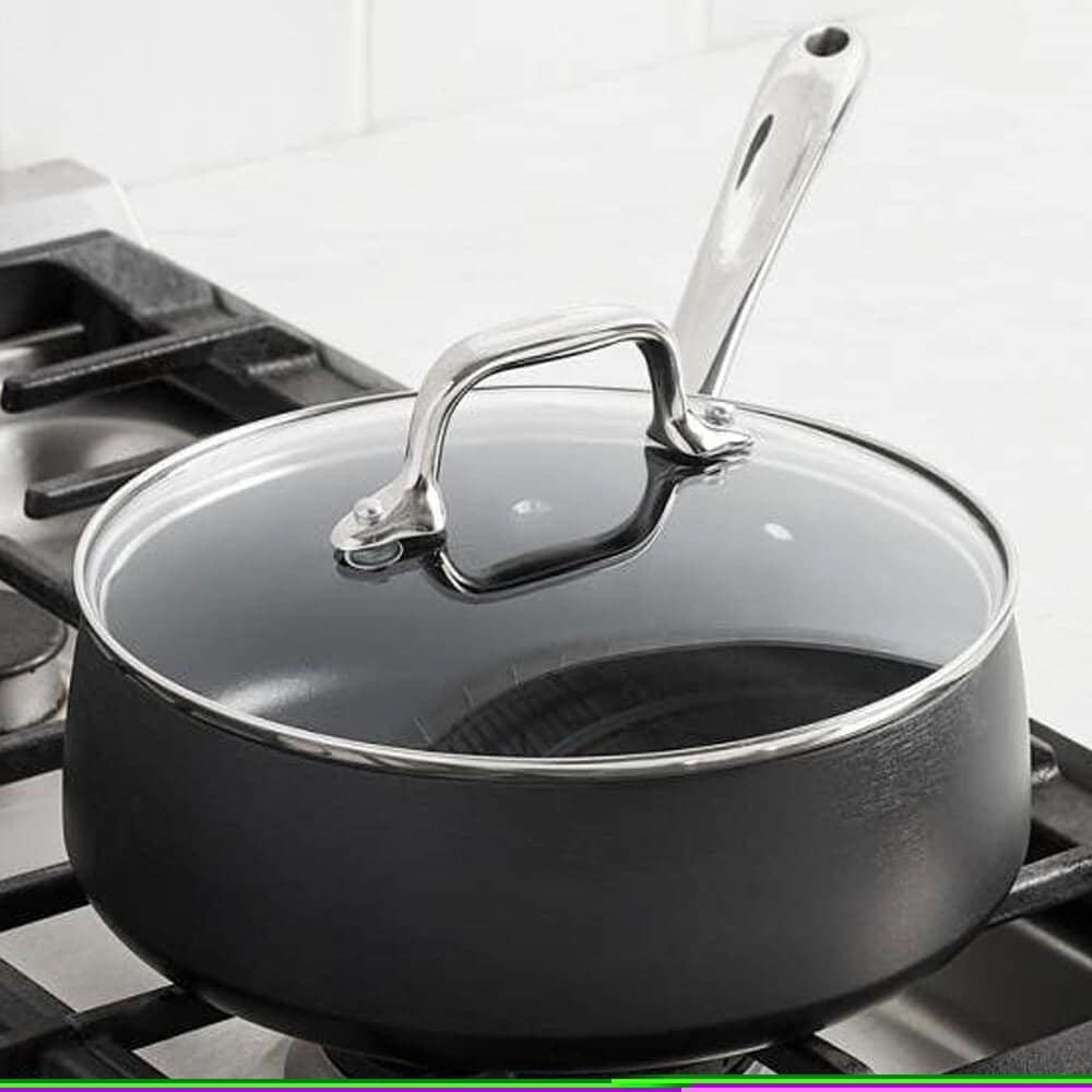 All-Clad HA1 Expert 2.5-Quart Nonstick Sauce Pan with Lid in Black, , large