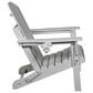 Hearth and Haven 34" Outdoor Folding Adirondack Chair with Cup Holder in White, , large