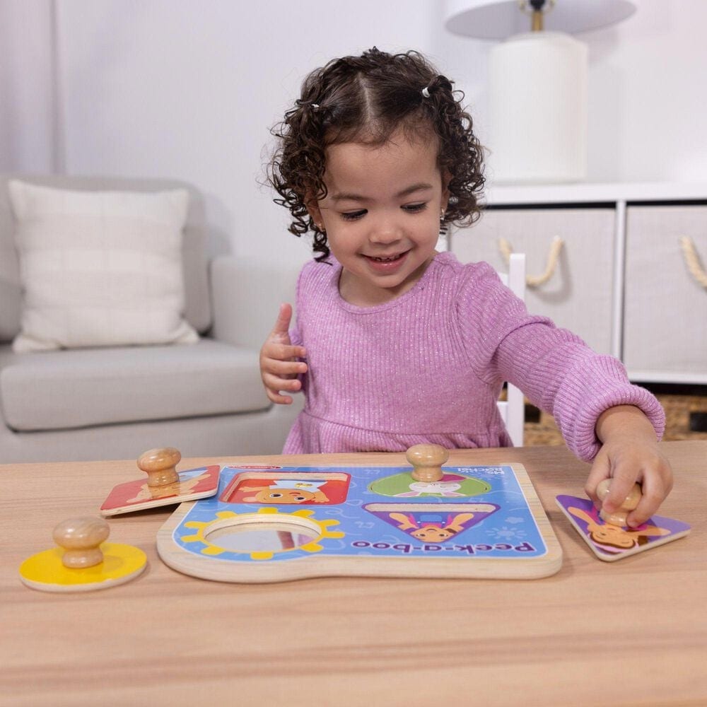 Melissa &amp; Doug 5-Piece Ms. Rachel Jumbo Knob Puzzles in Red, , large
