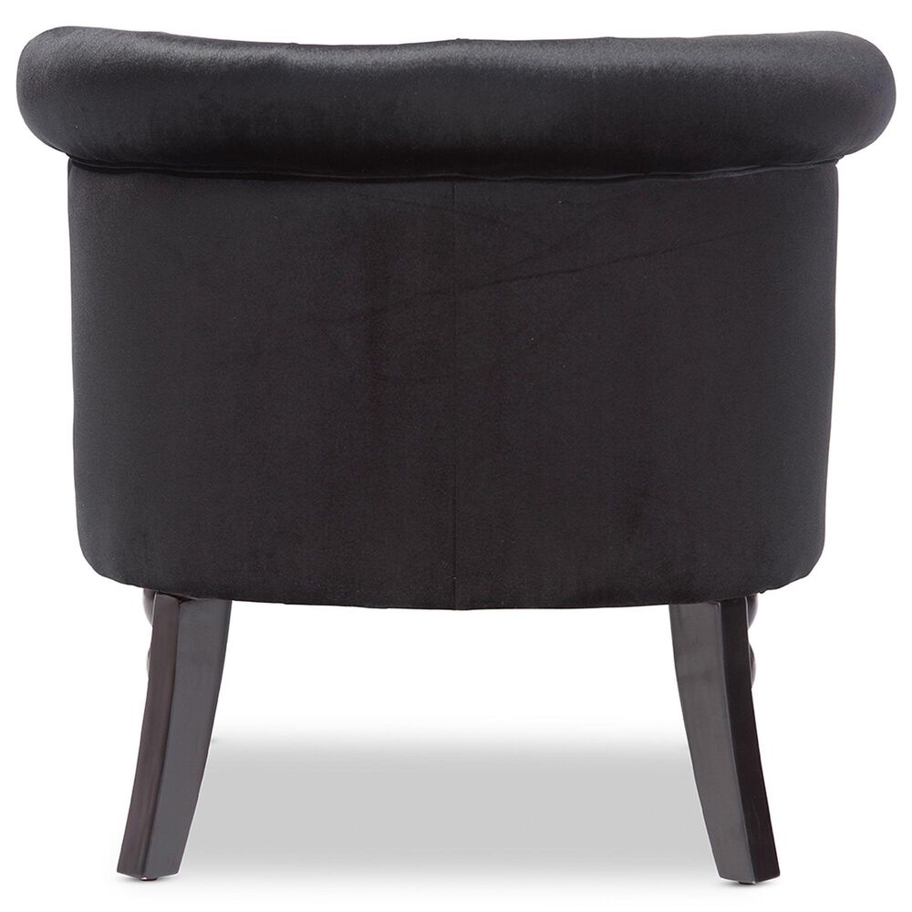 Baxton Studio Flax Accent Chair in Black, , large