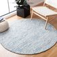 Safavieh Micro-Loop MLP178M 5" Round Light Blue and Ivory Area Rug, , large